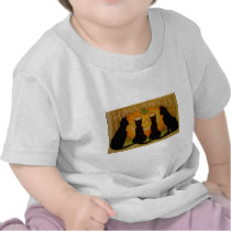 Vintage Halloween Cats and Jack O'Lantern Tshirt