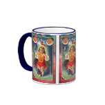 Vintage - Halloween Girl with Mask mugs