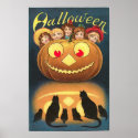 Vintage Halloween Greeting Cards Classic Posters posters