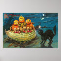 Vintage Halloween Greeting Cards Classic Posters posters