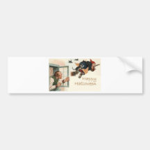 Vintage Halloween Greeting Cards Classic Posters Bumper Stickers