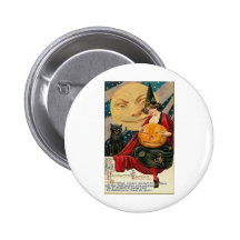 Vintage Halloween Greeting Cards Classic Posters Button