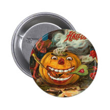 Vintage Halloween Greeting Cards Classic Posters Buttons