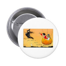 Vintage Halloween Greeting Cards Classic Posters Pins