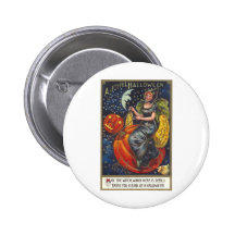Vintage Halloween Greeting Cards Classic Posters Pinback Buttons