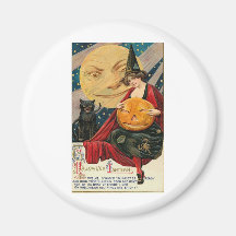 Vintage Halloween Greeting Cards Classic Posters Magnets