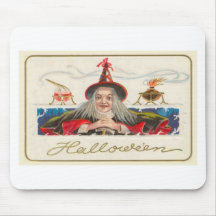 Vintage Halloween Greeting Cards Classic Posters Mouse Mat