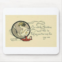 Vintage Halloween Greeting Cards Classic Posters Mouse Mat