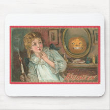 Vintage Halloween Greeting Cards Classic Posters Mouse Pad