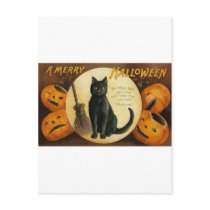 Vintage Halloween Greeting Cards Classic Posters