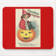 Vintage Halloween Greeting Mousepad