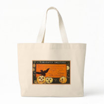 Vintage Halloween Greetings Tote Bags