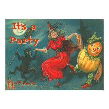 Vintage Halloween Invitations