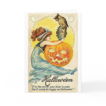 Vintage Halloween Mirror Card