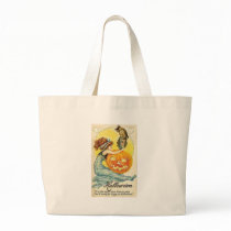 Vintage Halloween Mirror Card Canvas Bag