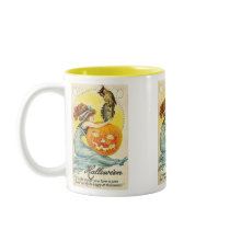 Vintage Halloween Mirror Card Mug
