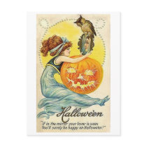Vintage Halloween Mirror Card Post Cards