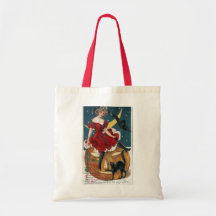 Vintage Halloween Pumpkin and Friends Greetings Tote Bags