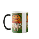 Vintage Halloween Pumpkin Head Girl Mug