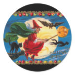 Vintage Halloween Spirit Witch Sticker
