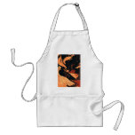Vintage Halloween Witch, Fire and Flames in Forest Apron