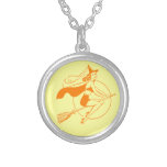 Vintage Halloween Witch Pendant