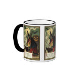 Vintage Halloween Witch Stirring Magic Cauldron mugs