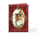 Vintage Hanging Stockings Christmas Card