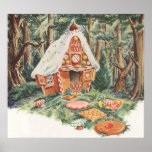 Vintage Hansel and Gretel; Witch's House of Candy Posters