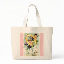 Vintage Happy Birthday Greetings Canvas Bags
