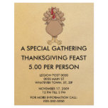 Vintage Happy Thanksgiving Dinner Flyer