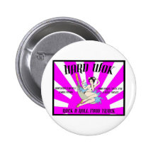 Vintage Hard Wok Cafe Sign Buttons