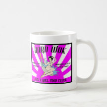 Vintage Hard Wok Cafe Sign Mugs