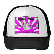 Vintage Hard Wok Cafe Sign Trucker Hat