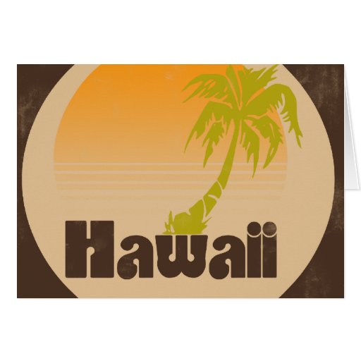 Vintage Hawaii Logo Greeting Cards