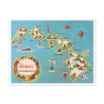Vintage Hawaiian Map postcards