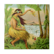Vintage Hawaiian Travel Tile
