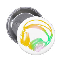 vintage headphones pin