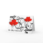 Vintage heart-ballons Customized Greeting Cards