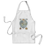 Vintage Heart Shaped Antique World Map Peter Apian Aprons