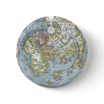 Vintage Heart Shaped Antique World Map Peter Apian