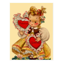 Vintage Hearts Sweetheart Post Card