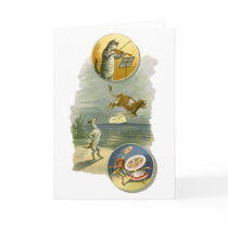 Vintage Hey Diddle Diddle Cat, Fiddle, Cow, Moon Greeting Card