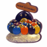 VINTAGE HIPPY RETRO PET ROCK CONCERT 1970'S photo sculptures