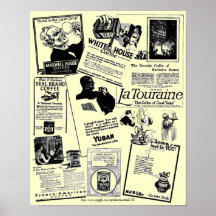 Vintage & Historic coffee ad medley-1922 Poster