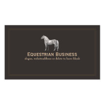 Vintage Horse Etching Business Card