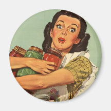 Vintage Housewife Refrigerator Magnet