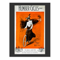 Vintage Humber Bike Advertisement postcards