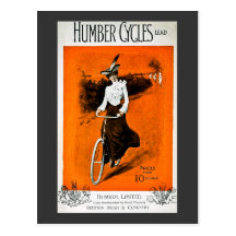 Vintage Humber Bike Advertisement Postcard