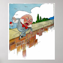 Vintage Humpty Dumpty Nursery Rhyme Illustration Posters